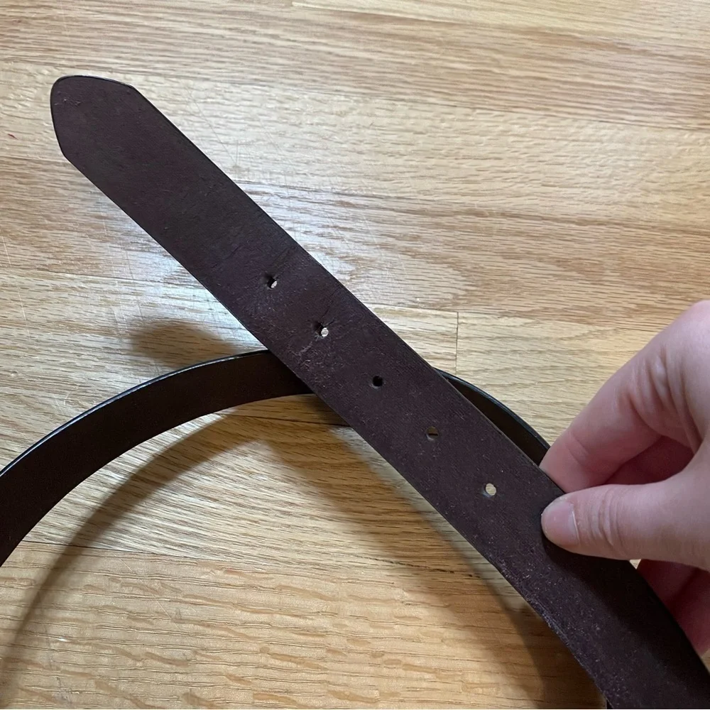 Tommy Hilfiger Leather Brown Belt 34 Waist Men’s